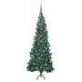 Árbol de Navidad Artificial de Esquina Verde 180 cm PVC y Metal