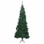 Árbol de Navidad Artificial de Esquina Verde 180 cm PVC y Metal