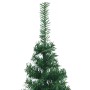 Árbol de Navidad Artificial de Esquina Verde 180 cm PVC y Metal