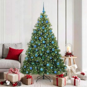 Árbol de Navidad artificial con 300 LED Verde 180 cm PE y PVC
