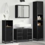 Juego de muebles de baño 4 pcs Roble negro 80 x 33 x 60 cm