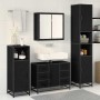 Juego de muebles de baño 4 pcs Roble negro 80 x 33 x 60 cm