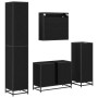 Juego de muebles de baño 4 pcs Roble negro 80 x 33 x 60 cm