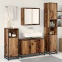 Juego de muebles de baño 4 pcs Madera vieja 90 x 33 x 60 cm