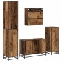 Juego de muebles de baño 4 pcs Madera vieja 90 x 33 x 60 cm