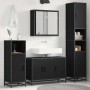 Juego de muebles de baño 4 pcs Roble negro 90 x 33 x 60 cm
