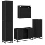 Juego de muebles de baño 4 pcs Roble negro 90 x 33 x 60 cm