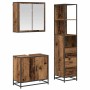 Juego de muebles de baño 3 pcs Madera vieja 65 x 33 x 60 cm