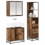 Juego de muebles de baño 3 pcs Madera vieja 65 x 33 x 60 cm