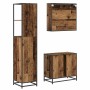 Juego de muebles de baño 3 pcs Madera vieja 65 x 33 x 60 cm