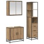 Juego de muebles de baño 3 pcs Roble artisan 65 x 33 x 60 cm