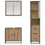 Juego de muebles de baño 3 pcs Roble artisan 65 x 33 x 60 cm