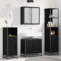 Juego de muebles de baño 3 pcs Roble negro 65 x 33 x 60 cm
