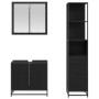 Juego de muebles de baño 3 pcs Roble negro 65 x 33 x 60 cm