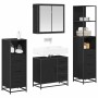 Juego de muebles de baño 4 pcs Roble negro 65 x 33 x 60 cm
