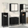 Juego de muebles de baño 4 pcs Roble negro 65 x 33 x 60 cm