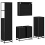 Juego de muebles de baño 4 pcs Roble negro 65 x 33 x 60 cm
