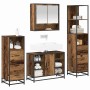 Juego de muebles de baño 4 pcs Madera vieja 80 x 33 x 60 cm