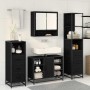 Juego de muebles de baño 4 pcs Roble negro 80 x 33 x 60 cm