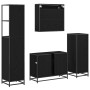 Juego de muebles de baño 4 pcs Roble negro 80 x 33 x 60 cm