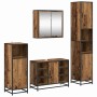 Juego de muebles de baño 4 pcs Madera vieja 80 x 33 x 60 cm