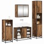 Juego de muebles de baño 4 pcs Madera vieja 80 x 33 x 60 cm