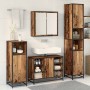 Juego de muebles de baño 4 pcs Madera vieja 80 x 33 x 60 cm