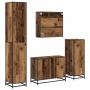 Juego de muebles de baño 4 pcs Madera vieja 80 x 33 x 60 cm