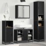 Juego de muebles de baño 4 pcs Roble negro 80 x 33 x 60 cm