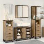Juego de muebles de baño 4 pcs Roble artisan 80 x 33 x 60 cm