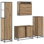 Juego de muebles de baño 4 pcs Roble artisan 80 x 33 x 60 cm
