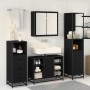 Juego de muebles de baño 4 pcs Roble negro 80 x 33 x 60 cm