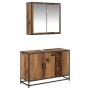 Juego de muebles de baño 2 pcs Madera vieja 90 x 33 x 60 cm