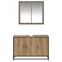 Juego de muebles de baño 2 pcs Roble artisan 90 x 33 x 60 cm