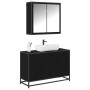 Juego de muebles de baño 2 pcs Roble negro 90 x 33 x 60 cm