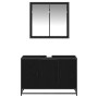 Juego de muebles de baño 2 pcs Roble negro 90 x 33 x 60 cm