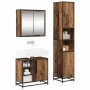Juego de muebles de baño 3 pcs Madera vieja 65 x 33 x 60 cm