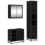 Juego de muebles de baño 3 pcs Roble negro 65 x 33 x 60 cm