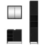 Juego de muebles de baño 3 pcs Roble negro 65 x 33 x 60 cm