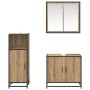 Juego de muebles de baño con estante 3 pcs Roble artesanal en Muebles de baño | Comprar online en Foro24