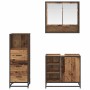Juego de muebles de baño 3 pcs Madera vieja 65 x 33 x 60 cm