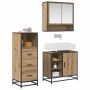 Juego de muebles de baño 3 pcs Roble artisan 65 x 33 x 60 cm
