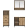 Juego de muebles de baño 3 pcs Roble artisan 65 x 33 x 60 cm