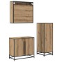 Juego de muebles de baño 3 pcs Roble artisan 65 x 33 x 60 cm