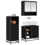 Juego de muebles de baño 3 pcs Roble negro 65 x 33 x 60 cm