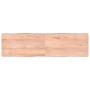 Tablero mesa madera tratada borde natural marrón 180x50x(2-6)cm
