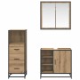 Juego de muebles de baño 3 pcs Roble artisan 65 x 33 x 60 cm