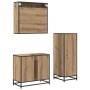 Juego de muebles de baño 3 pcs Roble artisan 65 x 33 x 60 cm