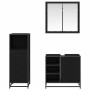 Juego de muebles de baño 3 pcs Roble negro 65 x 33 x 60 cm