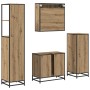 Juego de muebles de baño 4 pcs Roble artisan 65 x 33 x 60 cm